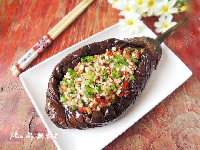 蒜香肉末烤茄子