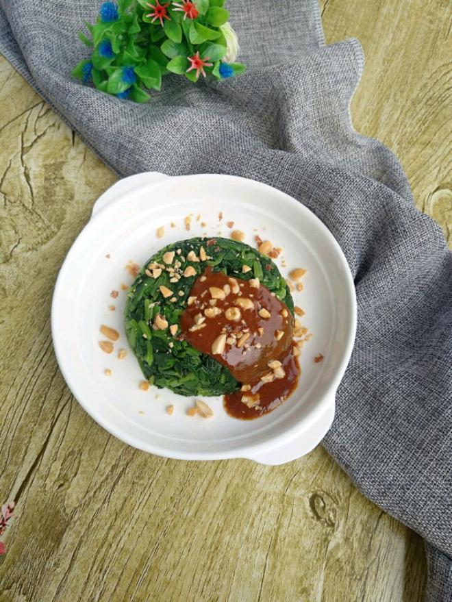花生酱拌菠菜