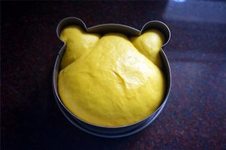 盖上保鲜膜，放入烤箱，启动发酵程序，二次发酵至八九分满。