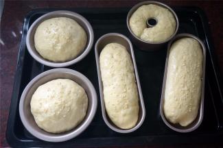 放入烤箱，启动发酵程序，发酵40分钟，大概8分满时取出，抹上一层全蛋液，并撒上白芝麻，放入预热好的烤箱中层，上火200度，下火180度，烤15分钟左右。