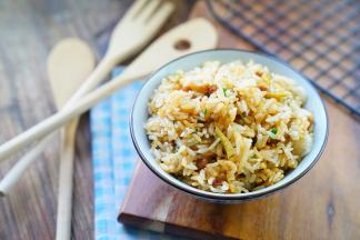 这样子一份豇豆肉丁焖饭就完成了。