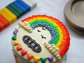 最后用巧克力画上大雁，放上彩色糖装饰即可。