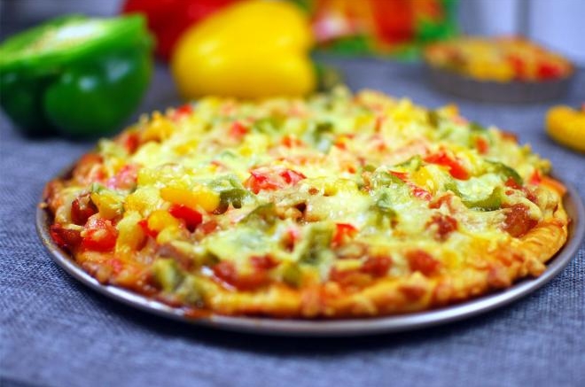 新奥尔良鸡腿薄皮披萨