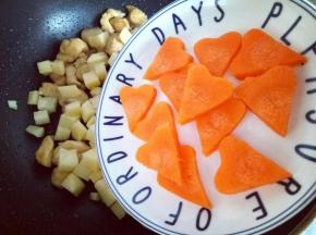 再加入爱心胡萝卜。