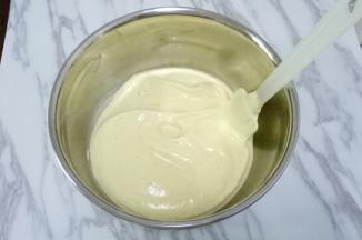 充分混合均匀的蛋糕糊