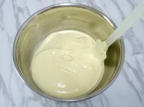 充分混合均匀的蛋糕糊