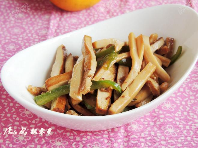 杏鲍菇炒五香干