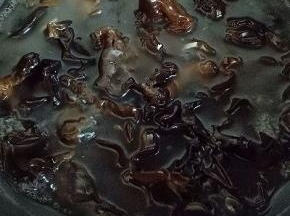 木耳焯水2_3分钟，不要煮太久，免得失去木耳的清脆感。
