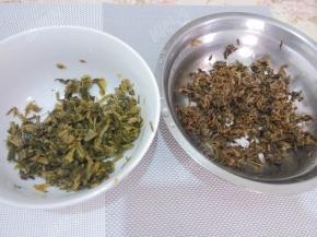 雪菜、梅干菜洗净