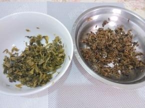 雪菜、梅干菜洗净