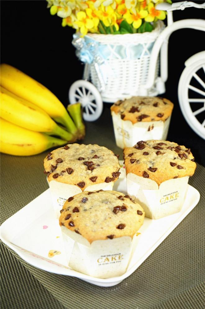 巧克力豆香蕉马芬杯