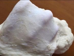 揉至扩展阶段就可以了，等待发酵，我在面包机里发酵