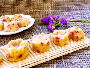 美味又蔓越梅绿豆糕就做好啦