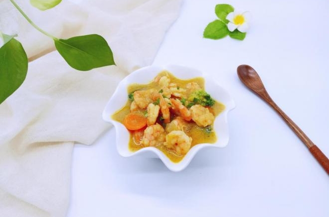 椰汁咖喱虾