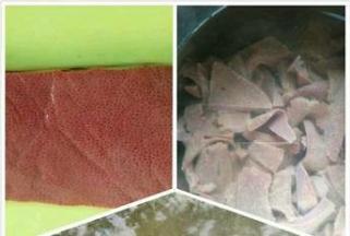 洗干净，切小片，放入清水中泡半个小时