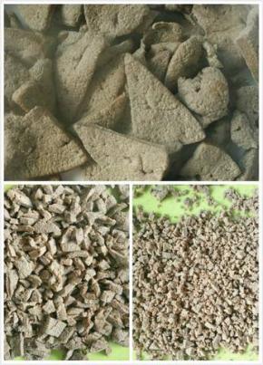 在剁成泥状，再用勺子在漏斗上过筛一遍。有辅食机就用辅食机搅拌。