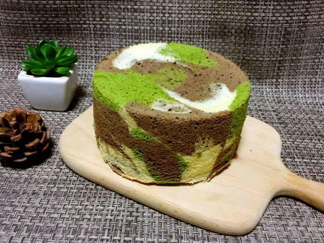 迷彩戚风蛋糕