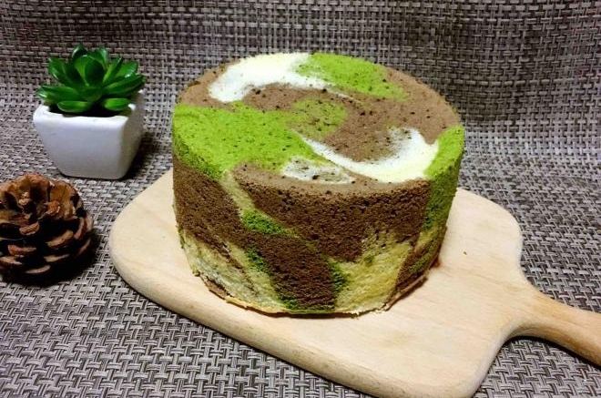 迷彩戚风蛋糕