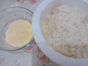 玉米粉和自制的甜酒酿