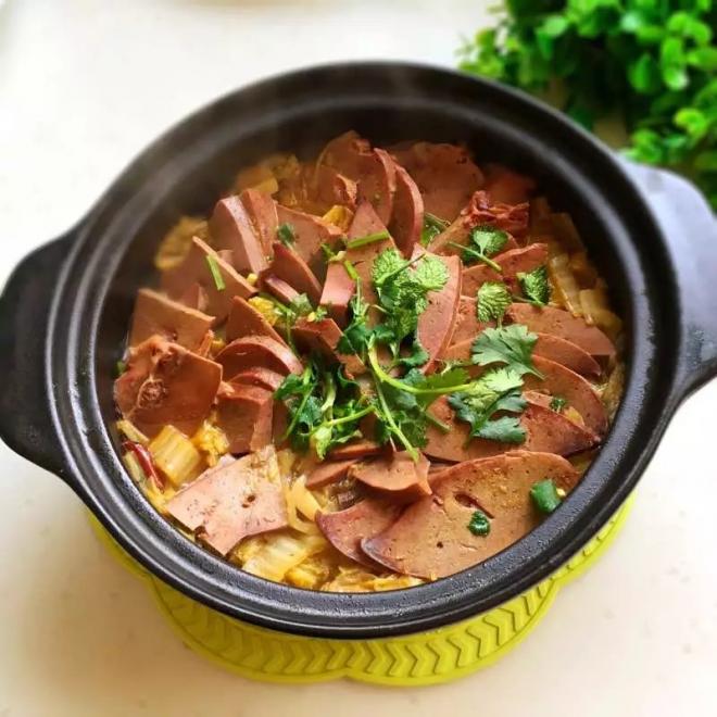 砂锅白菜炖羊肝