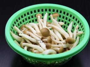 真姬菇去头洗净，捞出沥干水；