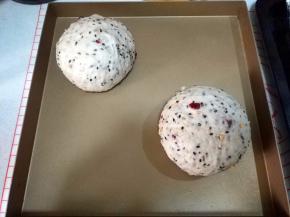 放在烤盘，盖上保鲜膜，进行二次发酵；