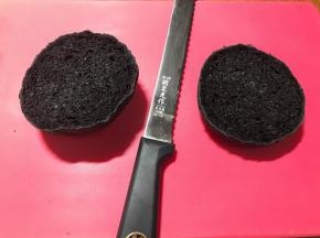 面包上下一分为二