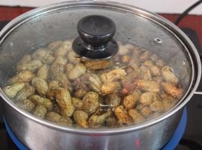 盖上盖子，中火煮沸；