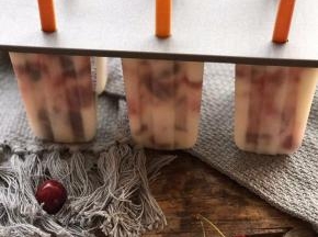 冰棒模具洗净擦干，棒子加盐和水煮下，模具里先放入酸奶，再放入果酱，用棒子稍微搅拌一下，再放入酸奶，再放点果酱搅拌一下，盖上盖子插入棒子，放冰箱冷冻．脱模时先用冷水冲一下模具外侧．