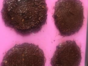 然后用调羹封底，发现比模具高了好多，不管，全加上了，尽量不要有空隙，放冰箱冷冻四小时以上