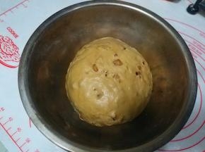 面团收圆，放容器中，罩上保鲜膜，醒发30分钟；
