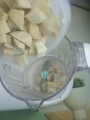 然后再倒入搅拌机中