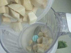 然后再倒入搅拌机中