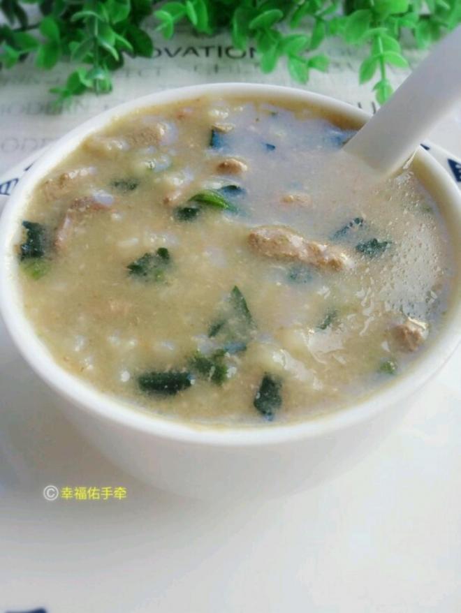 菠菜猪肝粥