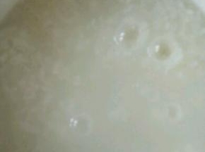 锅里加入水跟米煮开，小火慢慢熬20分钟。