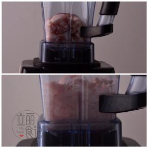 放入破壁机打到喜欢的细腻度（料理机需要将肥肉先打碎一点再加瘦肉）