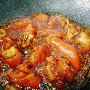 汁烧明显少了即可出锅了