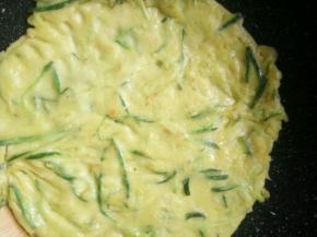 热锅，放入一点点油，面糊倒进去，煎成两面金黄即可