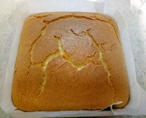 放入已经预热好的烤箱里150度烤50分钟。取出倒扣在晾网上放凉脱模备用。