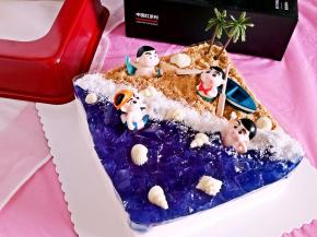 这款海洋蛋糕就做好了。