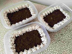 同样的做法，2层蛋糕胚，2层奶油，2层奥利奥碎，边缘挤奶油