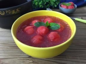 放上西瓜球点缀一下即可。