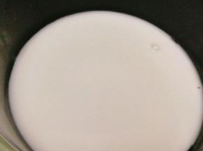 模具中先倒入第一层椰汁，然后放冰箱冷藏20分钟左右，视厚度而定，确定凝结后再倒入芒果泥，如此类推，直至完全倒完