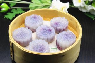 晶莹剔透的水晶紫薯饼