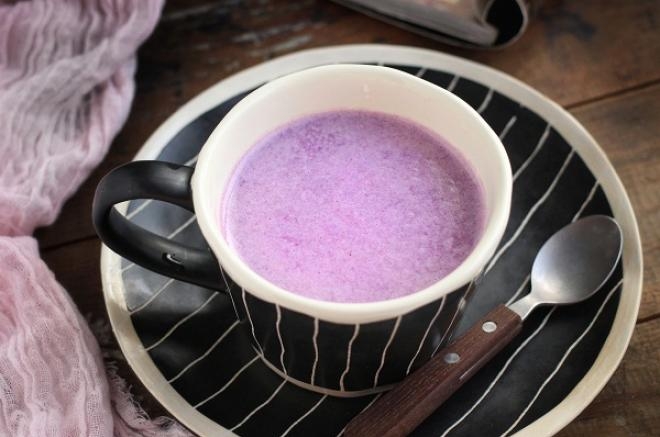 紫薯燕麦牛奶粥