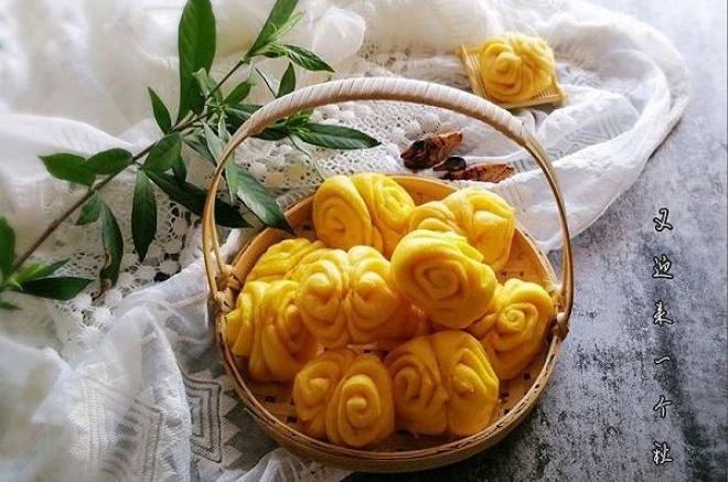 南瓜花卷馒头