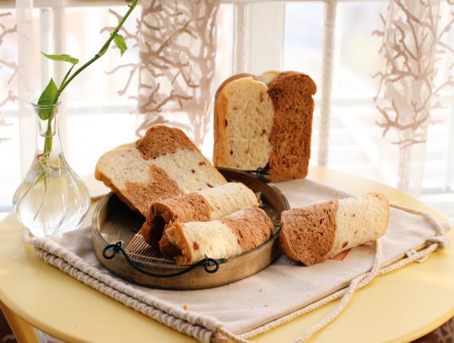 可可双色面包（面包机版）