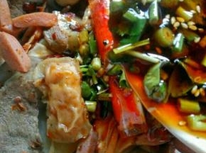 搅拌均匀，淋在菜上面