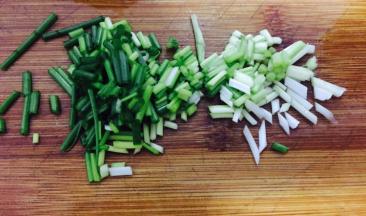 葱切碎