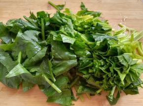 菠菜洗净沥干水份切成小段